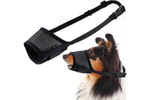 badaren Maulkorb für Hunde, Hund Maulkorb mit Verstellbarem Riemen, Sicher und atmungsaktiv, Hundemaulkorb für große, mittlere und kleine Hunde geeignet, verhindert Beißen, Kauen und Bellen