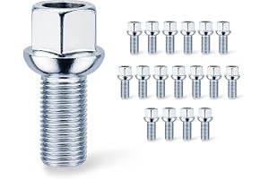 20 x hjulskruvar M14 x 1,5 x 27 mm kulkoppling R13 hjulbultar SW 17 – för VW & för Audi Original aluminiumfälgar och stålfälg