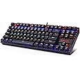 Redragon Tastiera Gaming Meccanica, LED RGB Retroilluminato Arcobaleno, Tastiera Cablata con Interruttori Red Equivalenti per