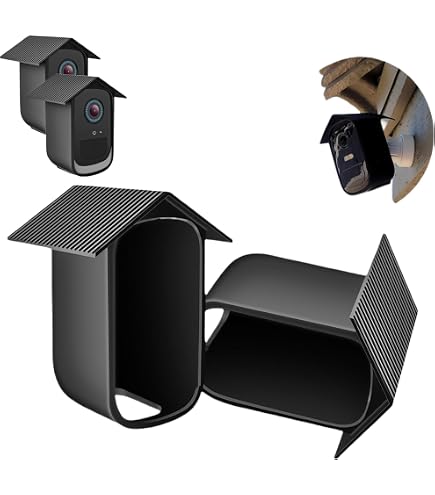 Lot De 2 Coques Silicone Noires Résistantes Aux Intempéries Pour EufyCam 2 / 2 Pro / 1 – Protection Caméra Extérieure Étanchéité