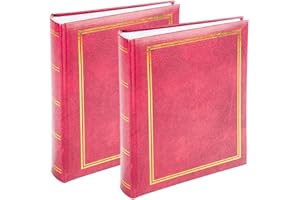 VICTORIA COLLECTION Album de Fotos Tradicional para Fotos de 10x15 - Álbum de Fotos Encuadernado en Libro, Fácil de Llenar y Duradero con Fundas de Plástico para Personalizar | Álbumes Grandes para 2x200 Fotos Apaisadas