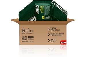 Relo All Day Breakfast | 350g Ready-to-Eat Survival Food Pouches | Camping Food Pouches with High-Protein (41g), High-Fibre, Low-Fat, Low-Sugar, Low-Cal, Low-Carb, Keto-Friendly (30 Pack)