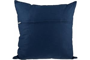 THEA GOUVERNEUR SINCE 1959 Thea Gouverneur Cushion Back Kit with Zipper - Navy Blue - for Any 16x16 Inch (40x40cm) Cushion- Cross Stitch Creations - Embroidery - Embroidery Kit for Adults - 23.5902