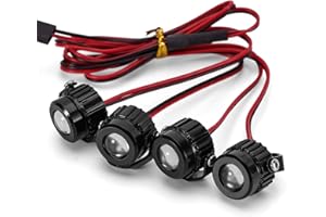 INJORA LED-Leuchten Aluminium Superhelle RC LED Beleuchtung für SCX10 TRX4 1/10 1/8 RC Crawler Upgrade
