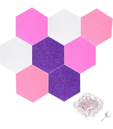 Hexagon Cork And Felt Bulletin Boards For Home And Office Decor - View #2
