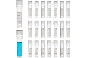 CryoKing 50 Stück 2 ml Kunststoff Kryoröhrchen Probenröhrchen Kryoröhrchen-Reagenzglas mit Kappe Kunststoff-Probenflaschen (50 Stück)