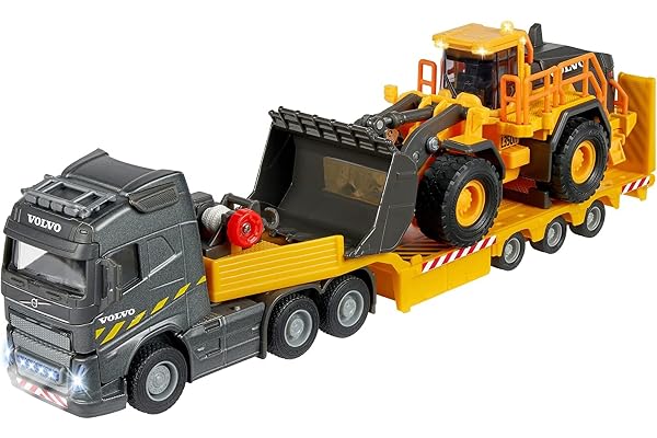 Majorette - Grand Series - Volvo Camion + Chargeur L350H - 35cm (Echelle 1/43ème) - Sons et Lumières - Dès 3 Ans - 213726000