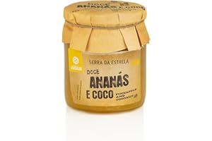 QUINTA DE JUGAIS Mermelada de Piña y Coco - Frasco de 280g - Rico en Vitaminas A, B y C - Ideal para Postres y Desayunos - Sin Colorantes ni Conservantes - Producto Gourmet de Origen Portugués