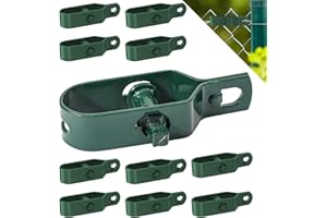 Fepro® Drahtspanner verzinkt, grün kunststoffbeschichtet, 90mm - 10 Stück, ideal für Maschendrahtzaun Spanndraht, Zaunspanner, Drahtzaun Spanner für Garten Spanndraht Wildzaun Forstzaun Weidezaun