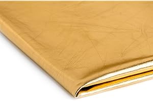 ORIENT FASHION Lama, materiale in lamina, materiale con una lucentezza metallica, 50 x 150 cm (D'oro lucido)