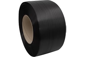 ‎LACKIERLADEN Strapping Tape Polypropylene 12 mm x 3000 m Core 200 mm Black