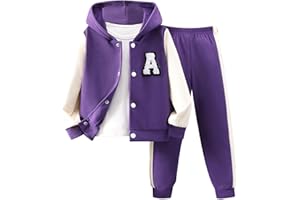CHICTRY Tuta da Ginnastica Artistica Bambina Unisex Felpe con Cappuccio Felpe Sportive con Zip Arcobaleno Pantaloni Sportivi Completo Sportivo Bimba Due Pezzi Allenamento