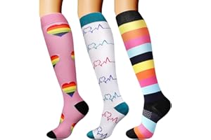 DRESHOW Calcetines de Compresión para Hombres y Mujeres Calcetines de Compresión es el Mejor para Running, Correr, Senderismo, Volar, Viajar