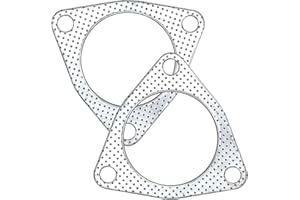 YGQ Lot de 2 joints d'échappement de 76,2 mm - Bride de silencieux - Haute température - Avec bague de feu de rechange