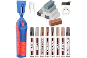 SZ-KARIDGE Kit de Reparación de Laminado, Reparación de Parquet de 11 colores con Rotulador Térmico Muebles de Vinilo Reparación de Cera Rotulador de Retoque que Arañazos, Agujeros, Grietas, Agujeros para Mueble