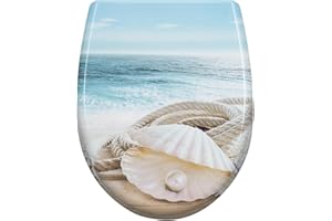 WOLTU Toilettendeckel mit Absenkautomatik Klodeckel WC Sitz Softclose Klobrille mit Quick Release Funktion Duroplast Oval einfache Montage