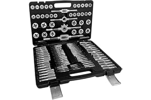 YARDIN Set di 110 pezzi per filettatura, set di attrezzi per filettatura, filettatura fine
