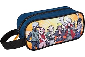 Trousse Gamer Case Naruto avec poignée latérale - 1 grand compartiment - intérieur doublé - tirette ergonomique - 7 × 20 × 9 cm - Toybags