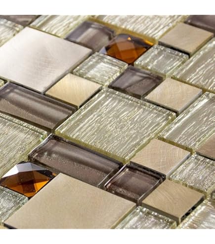 Green Blue & White Hammered Swirl Glass Mosaic Tiles Sheet (MT0052) (1 - View #9