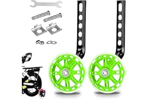 BRTNUP Stabilisateurs de vélo pour enfants, roues stabilisatrices pour vélo d'enfants, stabilisateurs universels pour vélo d'enfants, stabilisateurs de vélo, roues stabilisatrices d'équilibre (vert)
