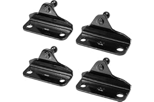 X AUTOHAUX 2pcs 10mm Car Ball Studs Mounting Brackets Black for Gas Strut Shock