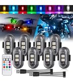 6x Lumières Stroboscopiques LED Anti-Collision Rechargeables – 8 Couleurs, Télécommande 7m, Pour Drone, Moto, Voiture, Vélo