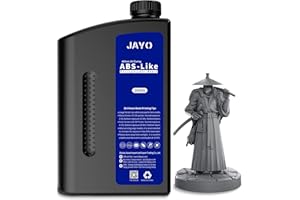 JAYO Resina para Impresora 3D 2KG, ABS-Like Resina 405nm UV Standard Rápida para Impresión 3D 4K/6K/8K LCD/DLP/SLA, No Quebradiza, Alta Precisión, Bajo Olor, Gris Oscuro 2000g