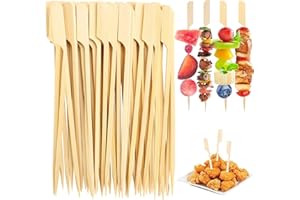 Wady 200PCS Brochettes en Bambou de 9 cm -25 cm, Bambou de Cocktail Brochettes pour Apéritif, Pique brochétte Verres à Cocktail et Bonbons Bâtonnets de Bois pour Cocktails,Fruits et Sandwichs (15)