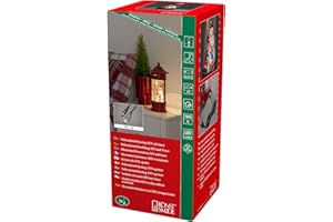 Konstsmide Dekoracje świąteczne LED kula śnieżna skrzynka pocztowa bałwan i dzieci/wewnątrz, 5-godzinny timer/zasilanie bateryjne: 3 x AA 1,5 V (excl.)/wypełniona wodą latarnia bożonarodzeniowa 1