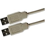 rhinocables USB 2.0 A Male to A Male Cable Double End High Speed USB Plug Data Transfer Lead for External Hard Drive, Laptop,