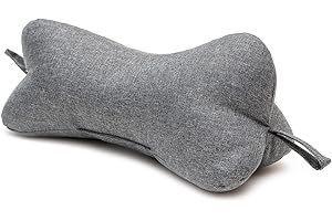 H&F HEIMTEXTILIEN H&F | poduszka pod głowę, poduszka do czytania, poduszka pod kark, poduszka pod kark, poduszka podróżna, nadaje się do prania, na łóżko, sofę, kolor: szary