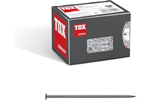 TOX Chiodi a filo 1,2x20 mm con testa svasata per semplici giunzioni in legno e superfici piane, uso universale in interni ed esterni, acciaio lucido, 400 g in cartone, 063100100