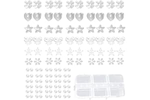 PDDENALITY 30 Pairs Clear Earrings, with Storage Box Clear Earrings for School Daily Invisible Studs