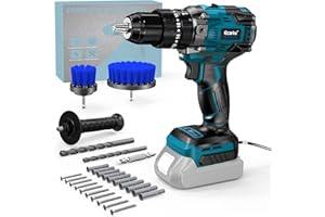 Ecarke Perceuse-visseuse à percussion sans fil pour Makita 18V batterie au lithium,2150 tr/min et 90 Nm de couple, 2 niveaux de réglage, idéale pour percer et visser (batterie et chargeur non inclus)