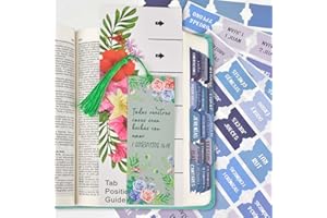 CUALFEC Spanische Bibelregister für neues und altes Testament, matt, laminiert, Blumendesign, Bibeljournaling-Zubehör, 122 Stück, Blau