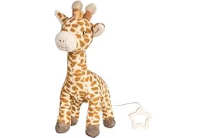 Sterntaler Spieluhr M Giraffe Kaya – Spieluhr aus weichem Stoff – entnehmbares Spielwerk – Melodie: Brahms Wiegenlied, praktischer Sternengriff - Einschlafhilfe - Geschenk, ab Geburt, goldbraun