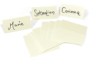 Frau WUNDERVoll® 50 TISCHKARTEN, Creme/Platzkarten, Tischkarte, Hochzeit, Tischkarte zum Beschriften, Tischkarten Vintage, Namensschild