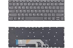 SUNMALL Replacement Keyboard Compatible with Lenovo Yoga 730-13IKB 730-13IWL, Yoga 530-14ikb, Flex 6-14ARR Flex 6-14IKB Series, Gray, Frameless, Without Backlight