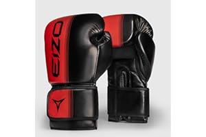 EIZO Guantoni da Boxe, PU Leather Allenamento Guanti da Pugilato per Uomo, Donna, Muay Thai, Kick Boxing Sparring,Combattimento, Sacchi Pugilato, MMA, Gloves Palestra 10 12 14 16 OZ