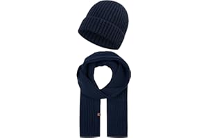 Indicode Unisex Geyser Winter-Set Mütze & Schal | Strick Wintermütze Winterschal