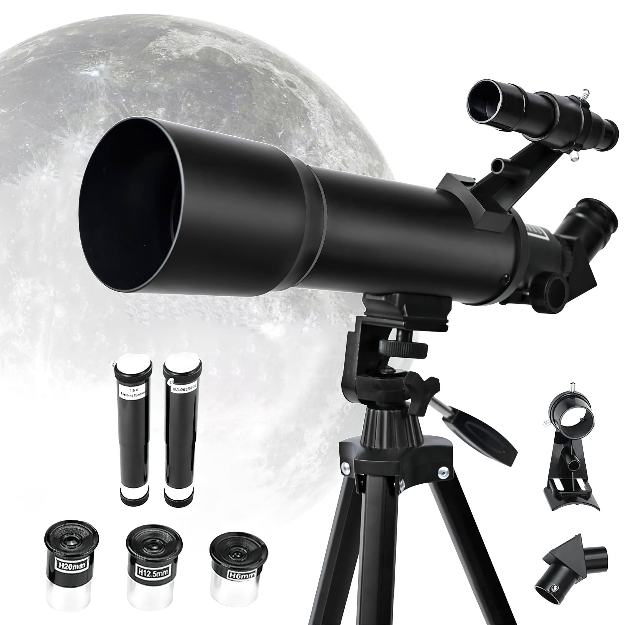 ZOTIMO 70mm Aperture 400mm AZ Mount Reflector Telescope for Long Distance Galaxy Observation, 20x-200x Magnification with Tripod, Best Telescope for Kids & Adults, Astronomical Viewing
