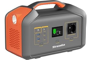 Straxelle Centrale Elettrica Portatile 1000W (Picco 2000W), 808.08Wh MPPT Solar Generator Batteria 150W Power Station Portatile da Campeggio per Partito Generatore Elettrico Emergenza Portatile
