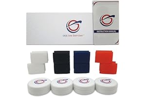 OGS JAW EXERCISER OGS Jawline Exerciser For Men and Woman | BPA Free Food Grade Silicone Jaw Exerciser | Slims, Tones & Defines The Jaw & Face Muscles | 4 Resistance Levels + Extra Pair (16pcs)