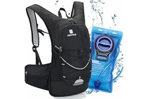 BBAIYULE® mochila de hidratación con vejiga de hidratación 2L, sin BPA| mochila de ciclismo con reflectores | mochila con sistema de hidratación |mochila de running ultraligera 380g| running, bicicleta