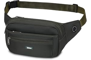 QINLOV Sac Banane Homme Femme Ville De Sécurité pour Voyage Ou Outdoor Sport Waist Pack Fanny Pack pour Vie Quotidienne Ou Randonnée