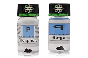 NOVAELEMENTS Fosforo viola pezzo solido elemento 15 P, 0.1 grammi 99,9% in fiala di vetro con etichetta