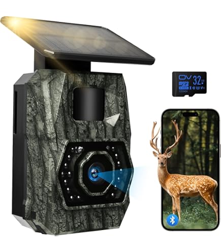 Fototrappola Solare FKPCAM 4K 64MP - Batteria 5000mAh, Impermeabile IP67, Visione Notturna - Foto 5