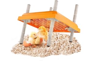 UPROZIL Chick Heater Plate, Brooder Heater for Chicks, 10 x 10in Chick Brooder Heating Plate, Egg Incubator with Adjustable Height and Angle, Works Better than Chicks Warmer Heating Lamp for 15 Chicks