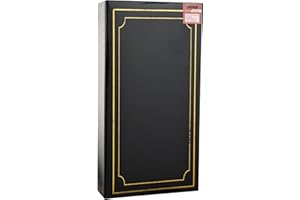 ARPAN AL-9810 Large Black Padded 4x6 Album for 300 Photos with CD/DVD Pocket at Back of Album & Protective Plastic Jacket, 18x4x33 cm