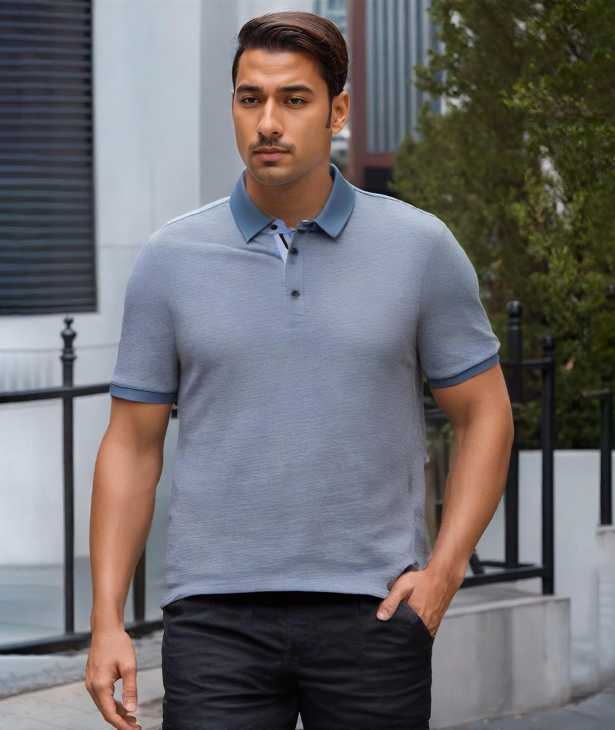 Camisas polo de manga corta para hombre, estilo casual, ajustadas, con botones, camisetas ligeras de golf para hombre